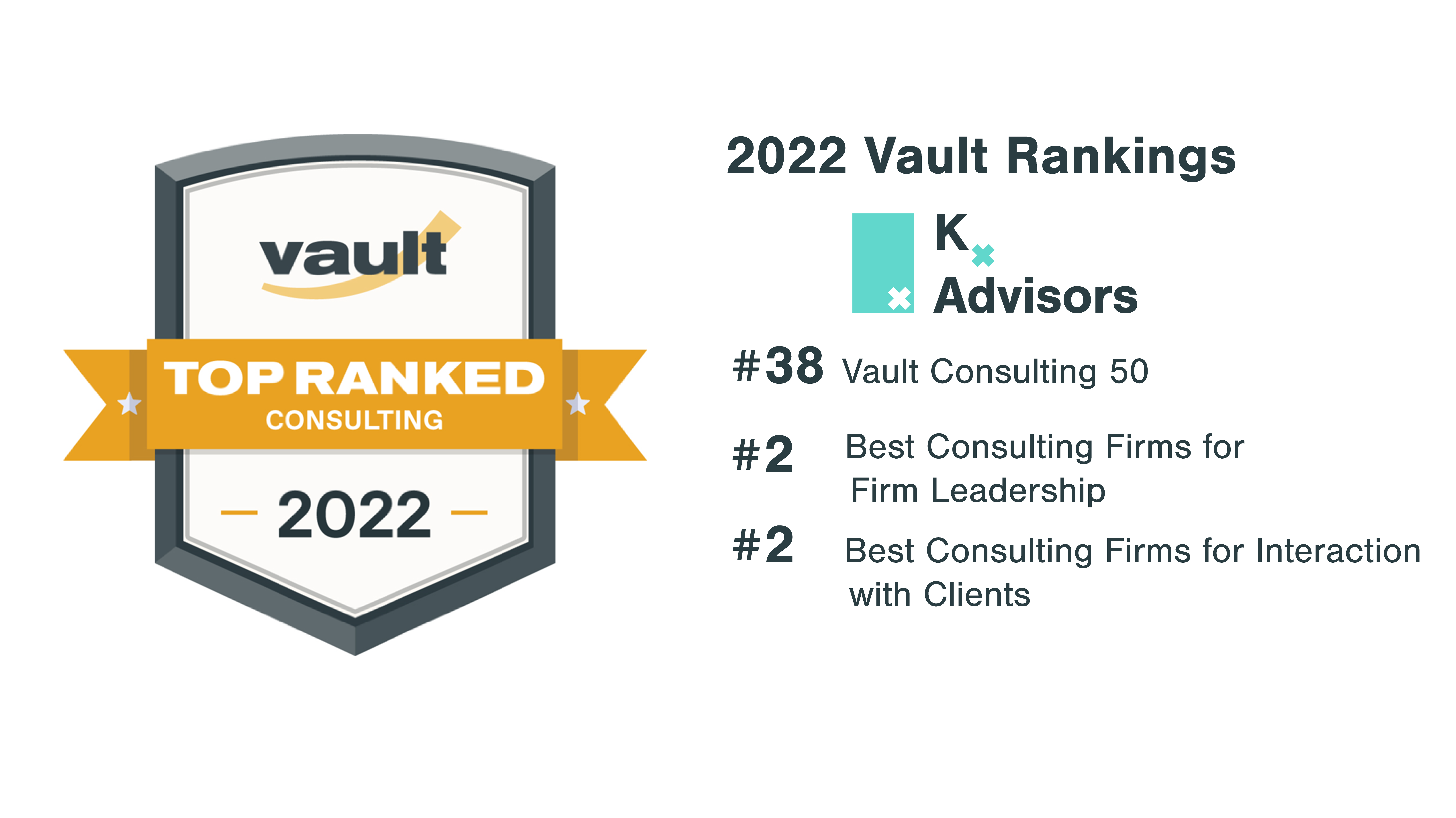 Kx Advisors Top Consulting Company rankings Vault 2022